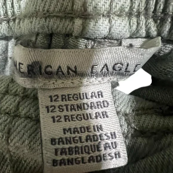 American Eagle Green Jogger Utility Cargo Pants 32” Waist Size 12 Regular - Picture 4 of 4